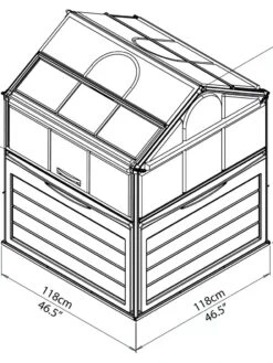 Canopia® By Palram Plant Inn™ Raised Bed Greenhouse, 4' X 4' -Gardening Supplies Store 8588308 10V tif
