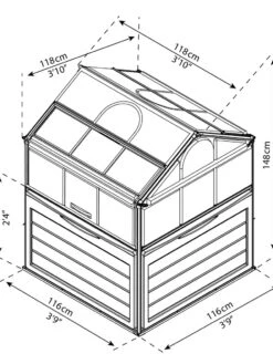 Canopia® By Palram Plant Inn™ Raised Bed Greenhouse, 4' X 4' -Gardening Supplies Store 8588308 13V jpg