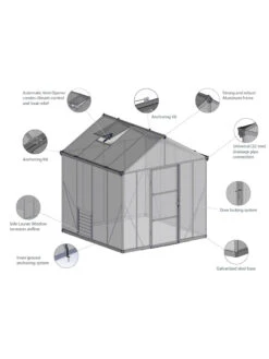 Canopia® By Palram Glory™ Greenhouse, 8' -Gardening Supplies Store 8591547 17v