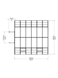 Canopia® By Palram Americana™ Greenhouse, 12' X 12' -Gardening Supplies Store 8595693 16v scaled