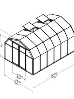 Canopia® By Palram Hobby Gardener Greenhouse, 8' -Gardening Supplies Store 8599332 03V tif